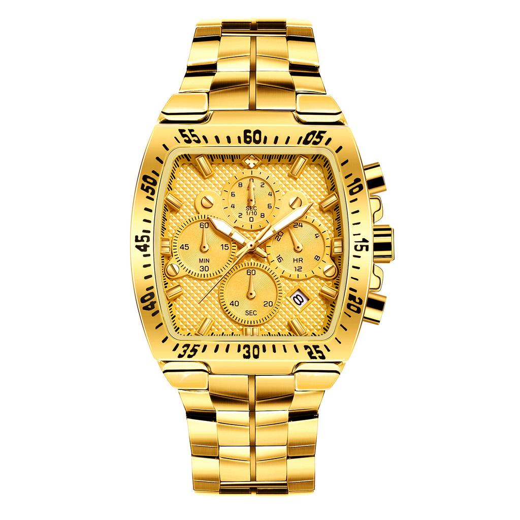 WWOOR Роскошные мужские часы классические многофункциональные спортивные хронограф оригинальные кварцевые часы для мужчин водонепроницаемые из нержавеющей стали