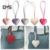 Bag Pendant Heart Shape Imitation Leather Keychain Vibrant Color Bag Decor Charm Bag Car Key Accessory