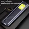 Светодиодный брелок-фонарик, перезаряжаемый через USB-C, многофункциональный, сверхяркий, дальнего действия, портативный EDC, магнитный, ремонтный, рабочий свет