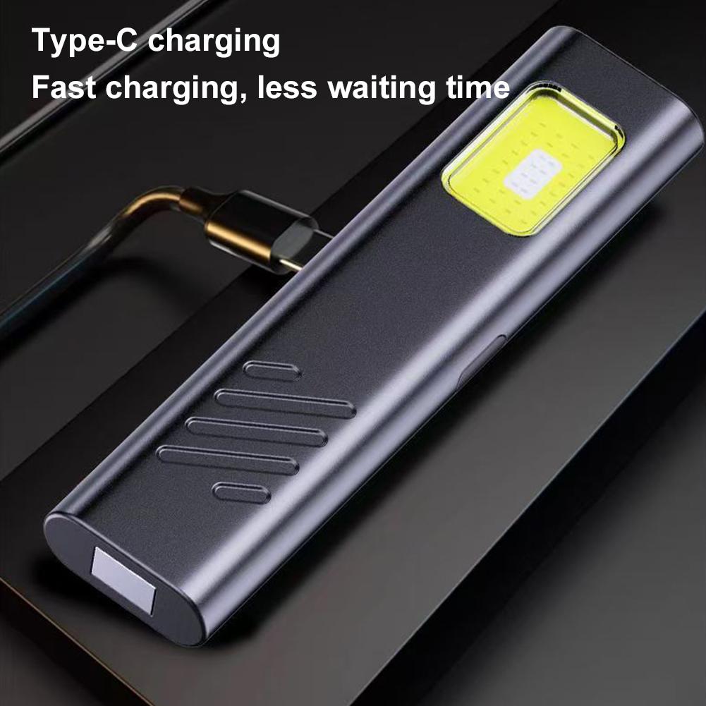 Светодиодный брелок-фонарик, перезаряжаемый через USB-C, многофункциональный, сверхяркий, дальнего действия, портативный EDC, магнитный, ремонтный, рабочий свет
