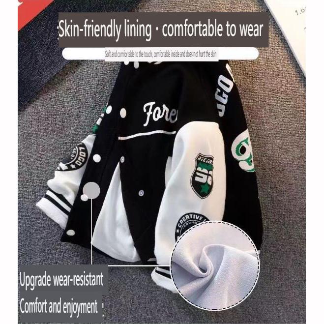 Весенне-осенняя куртка, бейсбольный костюм, одежда, черные, зеленые, стеганые пальто для подростков, хлопковая куртка, детские куртки-бомберы, маленькие детские куртки для мальчиков и девочек