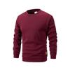 New Mens Round Neck Sweatshirt Solid Color Loose Casual Pullover Men Fashion Warm Long Sleeve Hoodies Men Clothing