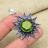 Peridot Gemstone 925 Sterling Silver Handmade Dainty Pendant Memorial Jewelry For Gift