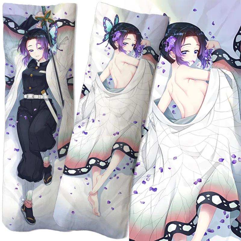 Anime Demon Slayer Kochou Shinobu Figure Equal Body Hug Body Pillow Pillowcase 2-sided 3D Printing DIY Two-dimensional Sexy Gift