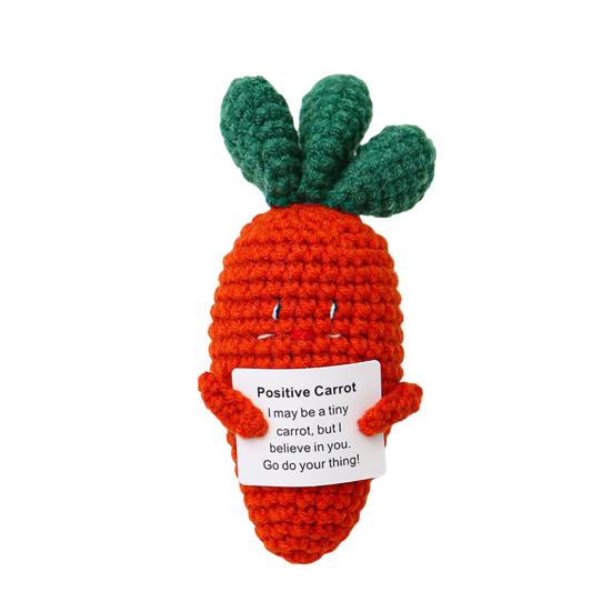 Позитивная кукла-картошка, ручная работа, эмоциональная поддержка, вязаная крючком игрушка с поощрительной открыткой, мягкая