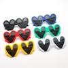 Fashion New Peach Heart Sunglasses Female Trend Personality Party Large Frame Sun Glasses Street Photo Eyelasses