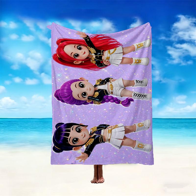 1pc Easy-Care Kpop Demon Hunters Blanket, Perfect for Couch, Bed, Home, Travel & More, Warm & Durable Printed Blanket