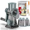3 In 1 Rotary Cheese Grater Versatile Manual Vegetable Slicer Peanut Nuts Grinder Cheese Vegetable Shredder Clear JT242