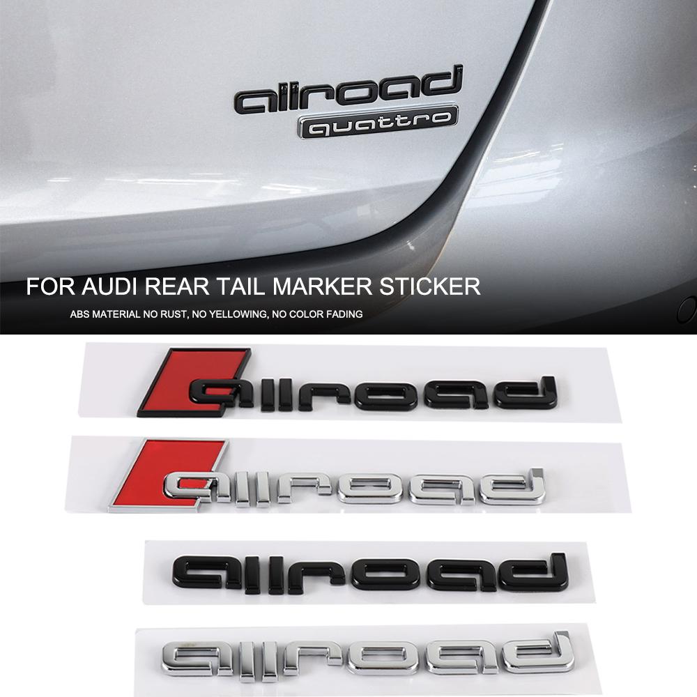 2026 3D ABS Car Trunk Badge Allroad Emblem Logo Decoration Stickers For AQ1 A1 A3 A4 A5 A6 8P B5 B6 B7 B8 C5 C7 A7 A8 Q3 Q5 Q7 TT 8V