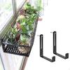 2 Pieces Wall Mounted Planter Box Brackets Metal Hooks Versatile Hanging Bracket for Patio Garden