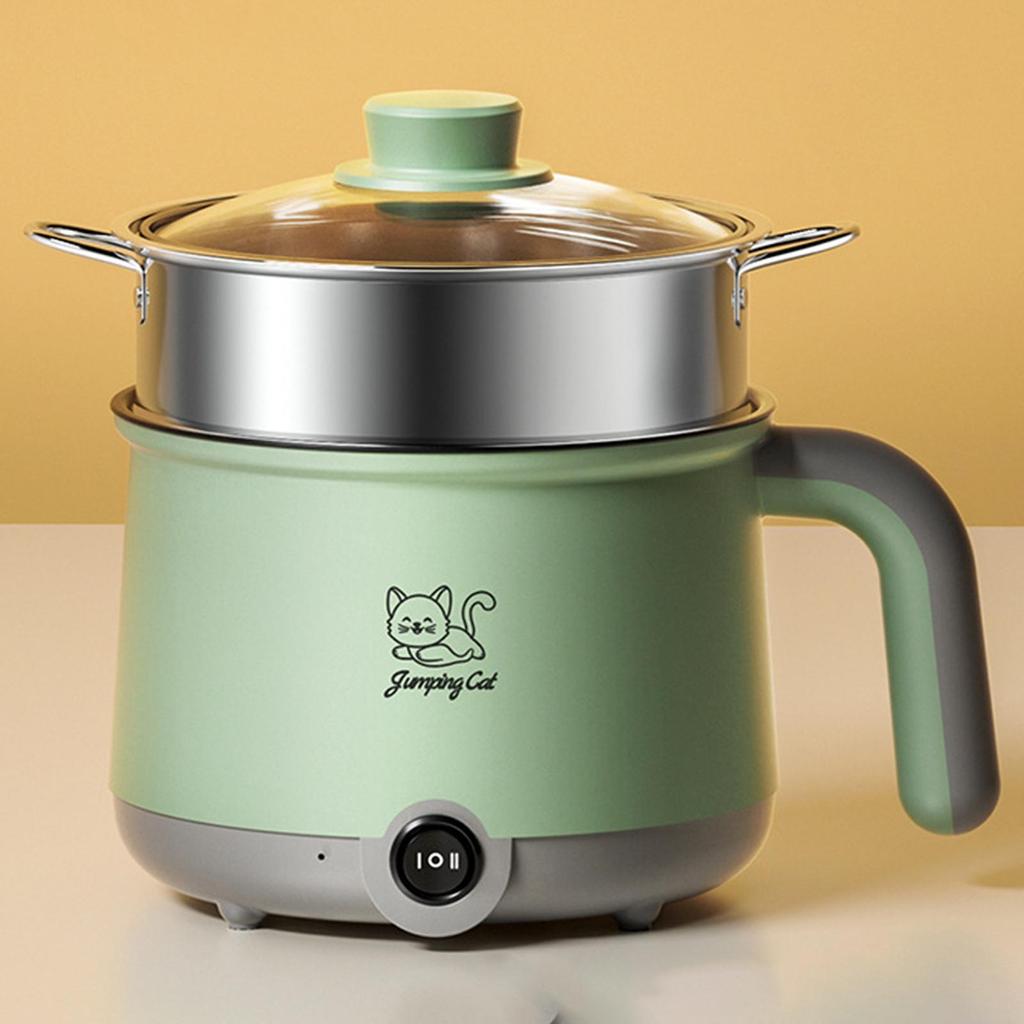 1.8L Электрический хот-пот с пароваркой, рамэн-варка, рисоварка, мини-машина для приготовления пищи для кухни, домашнего офиса