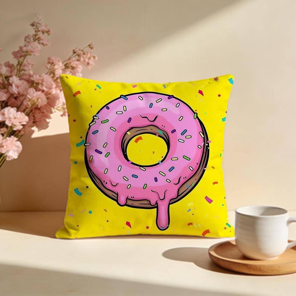 Glazed Donut Cushion Cover Soft Pillow Cases for Home Bedroom Living Room Sofa