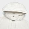 FILA Emerald Solid Color Hooded Casual Mid-Length Down Jacket Women Outerwear Ice-Cream-White F11W344905F-IV
