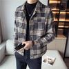Men's Trendy Plaid Wool Jacket - Slim, Thick, Short Coat for Autumn and Winter