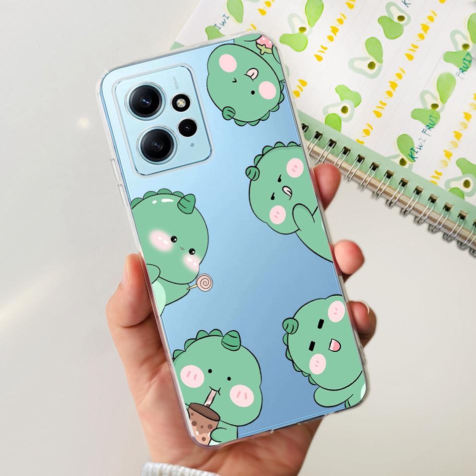 For Xiaomi Redmi Note 12 Case Redmi Note12 4G Global Cute Painted Soft Silicone TPU Phone Back Cover Bumper