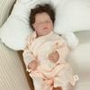 48CM Newborn Baby Doll Toys Reborn Soft Silicone Flexible 3D Skin Tone with Visible Veins Hand Rooted Hair Doll Toy