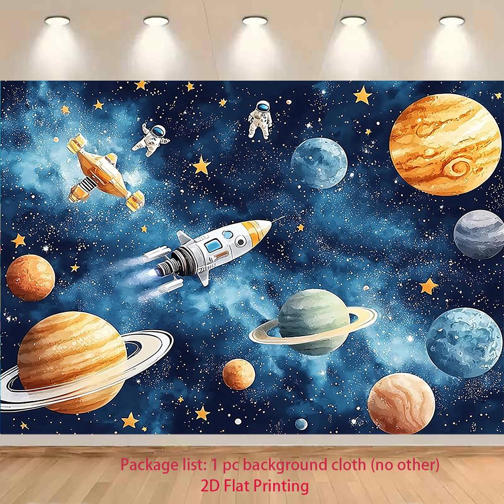 Cosmic Space Galaxy Tapestry Wall Decor Planets Stars Astronaut Science Fiction Universe Hanging Fabric 180x230cm