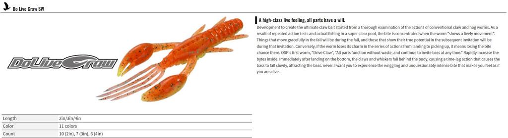 OSP Мягкая приманка Dolive Craw 2 дюйма Salt W-068 (0194)