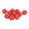 10PCS Polyhedral Dice Set Plastic Lightweight 20 Sided Dice for Role Playing Table Games Red