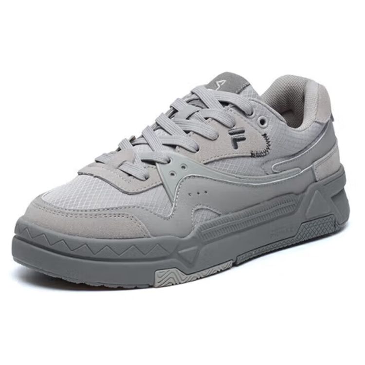 Fila Fusion Банк Универсальные Модные Трендовые Прочные Легкие Низкие Кеды для Скейтбординга Мужские кроссовки Серый T12M145107FDO