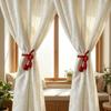 Beautifully Tulip Gauze Curtain Tie Decorative Heart Curtain Binding  Living Room