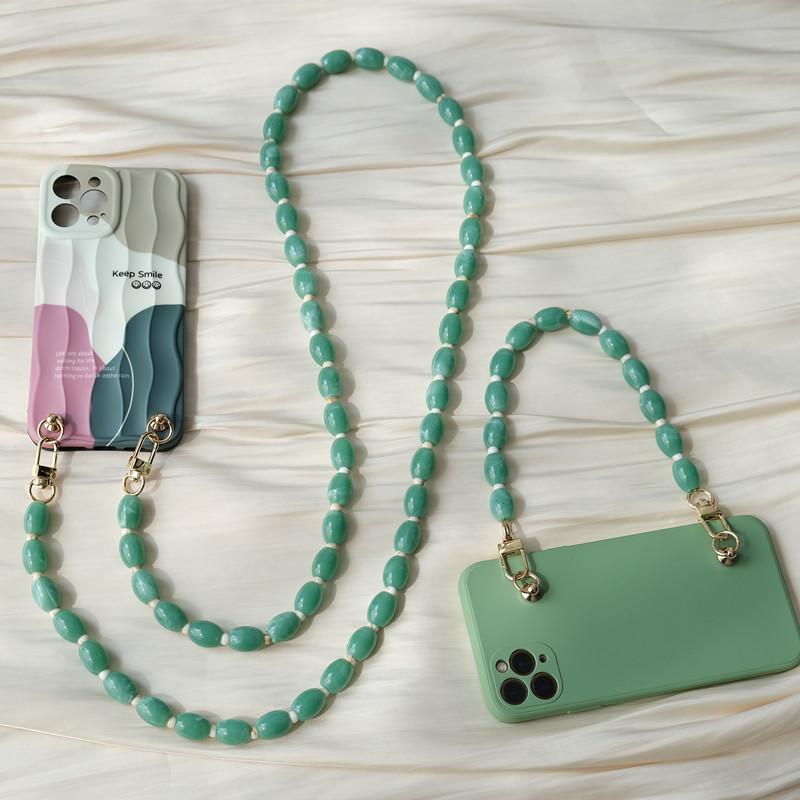 Новый аксессуар для телефона, часть цепочки для мобильного телефона, универсальный ремешок с бусинами, на плечо и шею, через плечо, ремешок для смартфона, чехол-цепочка