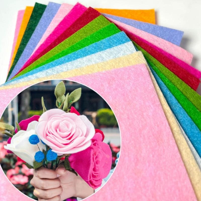 Листы войлока 40 случайных цветов и дизайнов для художественных проектов в детском саду Безопасная ткань для детского творчества и простого моделирования