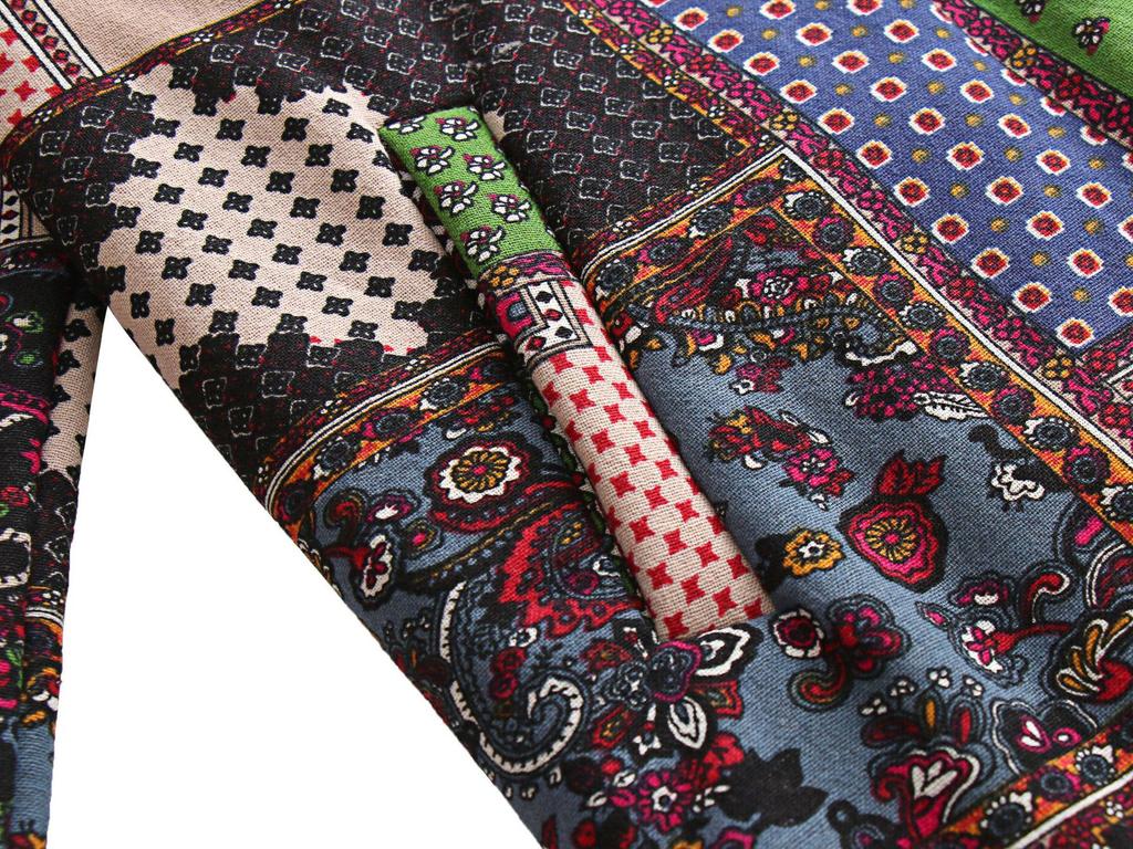 2023 Осень/Зима Хлопковое пальто с капюшоном в этническом стиле - европейская и американская мода, свободный крой, смесь хлопка и льна с бархатной подкладкой для женщин