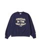 LMR Vivid Lettering Print Sweatshirt Navy