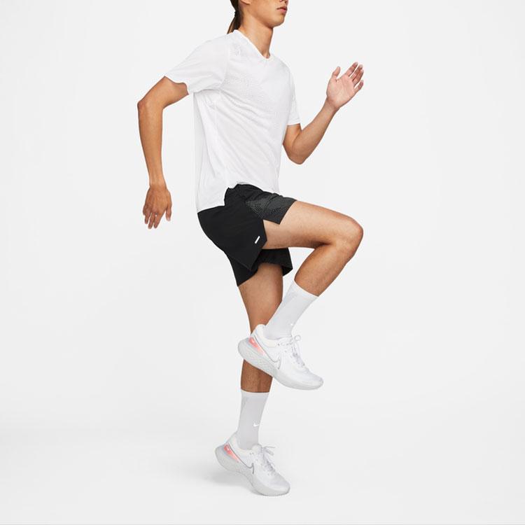 Nike Dri-Fit Run Division Rise 365 Светоотражающая футболка с коротким рукавом Мужские топы Белые DD6046-100