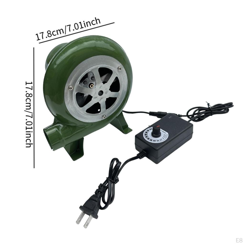 Electric Blower Fan BBQ US 110V Plug Portable with Speed Adapter for Blacksmith Forge