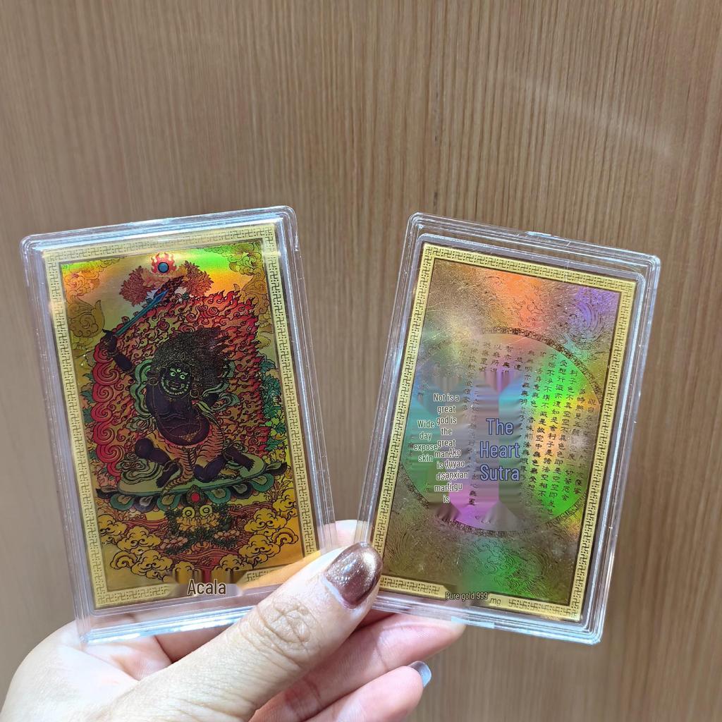 Амулет Будды из чистого золота 999 пробы и Зодиакальный защитник, наклейка на телефон