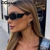 56387 Роскошные Безрамные Солнцезащитные Очки в Стиле Панк Женские Брендовые Дизайнерские Очки с Полуободком Мужские Очки-Маска Защита от УФ-лучей Uv400 Модные Черные Очки