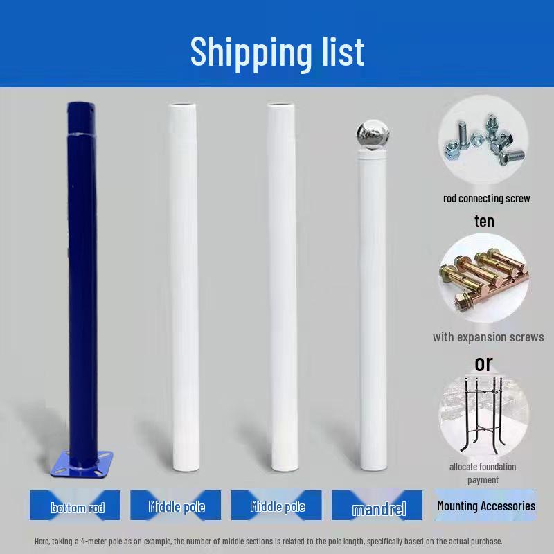 Galvanized Solar Street Light Pole for Rural Roads and Courtyards