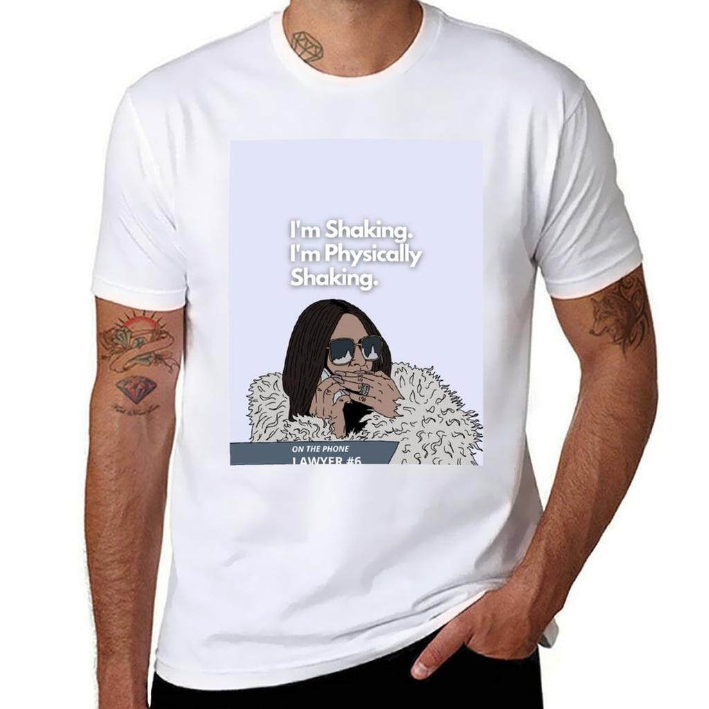 Im Physically Shaking Lisa Barlow Real Housewives of Salt Lake City RHOSLC TShirt Stylish Graphic Short Sleeve Top