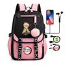 Anime Backpack Bags Large Capacity Manga To Travel Daily Girls Bookbags Demon Slayer Nezuko Kawaii Cartoon School Bag for Adults