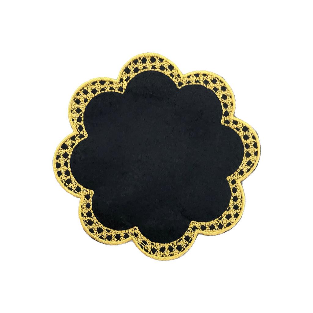 Салфетка для сервировки кофе из фетра с вышивкой крестом, 6 предметов