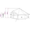Tipi Tent Brown Grey 600 x 600 x 350 cm Polyester and Steel