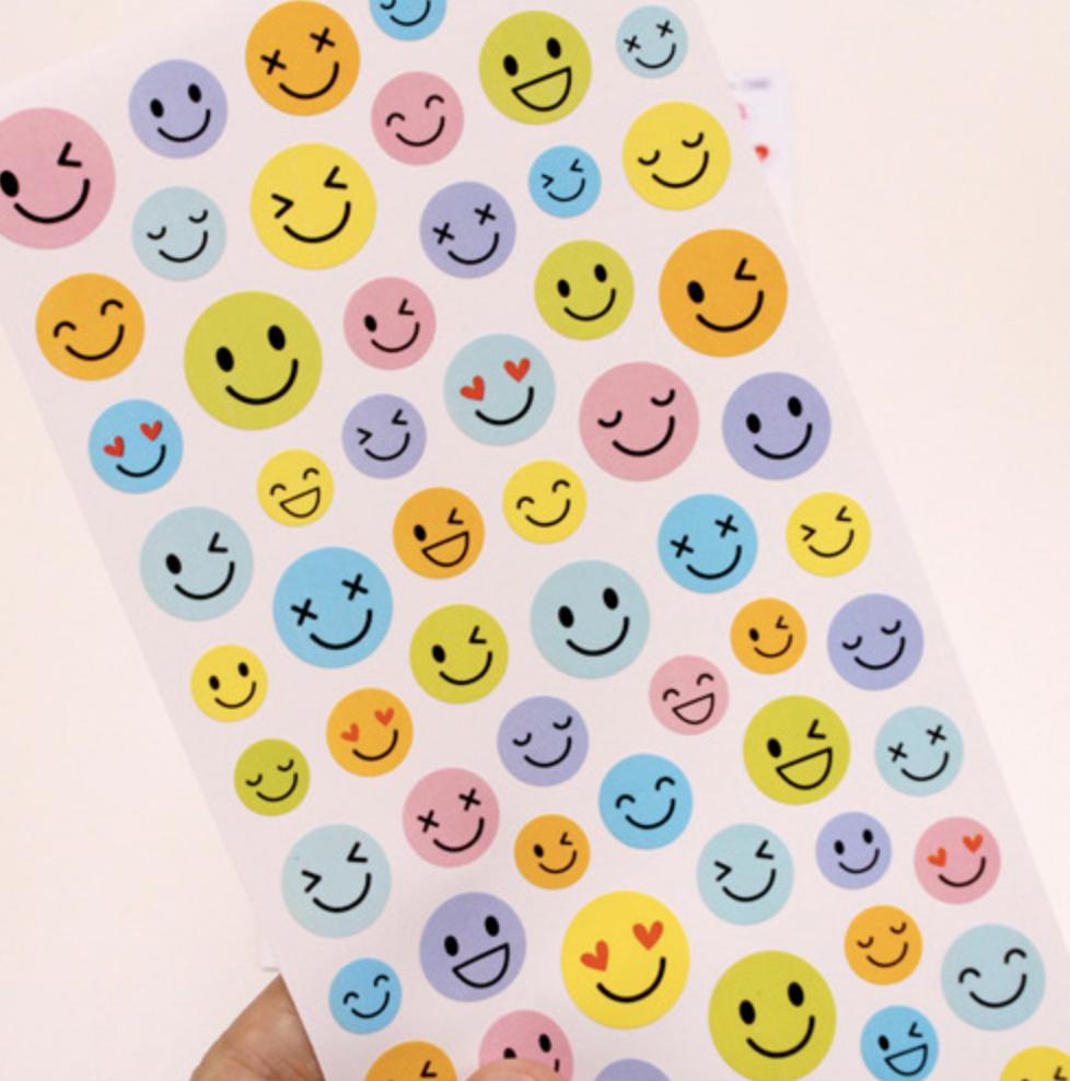 Petit Fancy Наклейки с выражением лица (по 10 шт. каждая) — 13 вариантов [корейский/украшения/скрапбукинг своими руками]