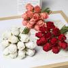 12 Головок Розы Искусственный Цветок Разноцветные Шелковые Лепестки Реалистичный Букет Цветов Фото Реквизит DIY Аксессуары