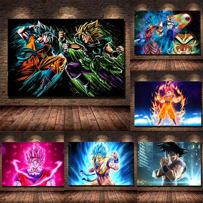 Классический японский аниме Dragon Ball Goku плакат холст картина детский подарок росписи гостиная спальня дома настенная картина украшение без рамки