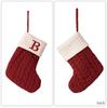 Буквы Рождественский чулок Новый Вязание Рождественская елка Подвеска Украшения Для Дома Рождественский Подарок Снежинка Алфавит Рождественские носки
