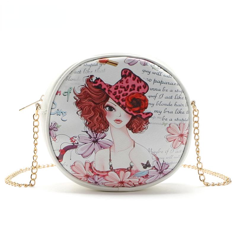 2024 Summer Women's Small Round Shoulder Bag Sweet Ladies Casual Circular Messenger Bags for Women Crossbody Bag