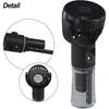 Portable Mist Fan with Cooling Water Spray, 4 Speed USB Rechargeable Handheld Fan for Indoor Outdoor Use, Black