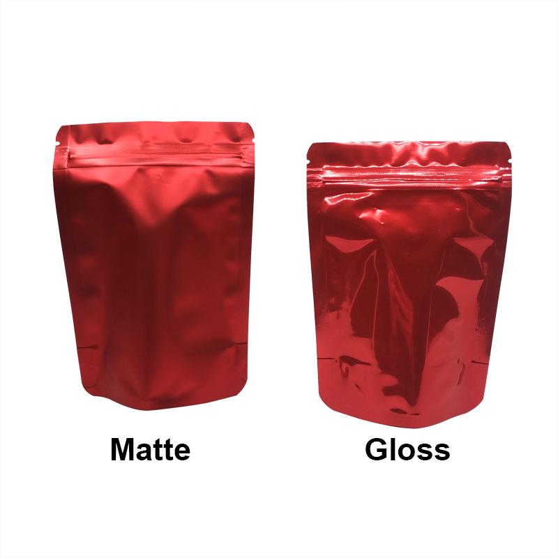 100 шт. цветных стоячих пакетов из фольги с застежкой-молнией, стоячие пакеты из алюминиевой фольги, пакеты для хранения продуктов с застежкой-молнией, бесплатная доставка