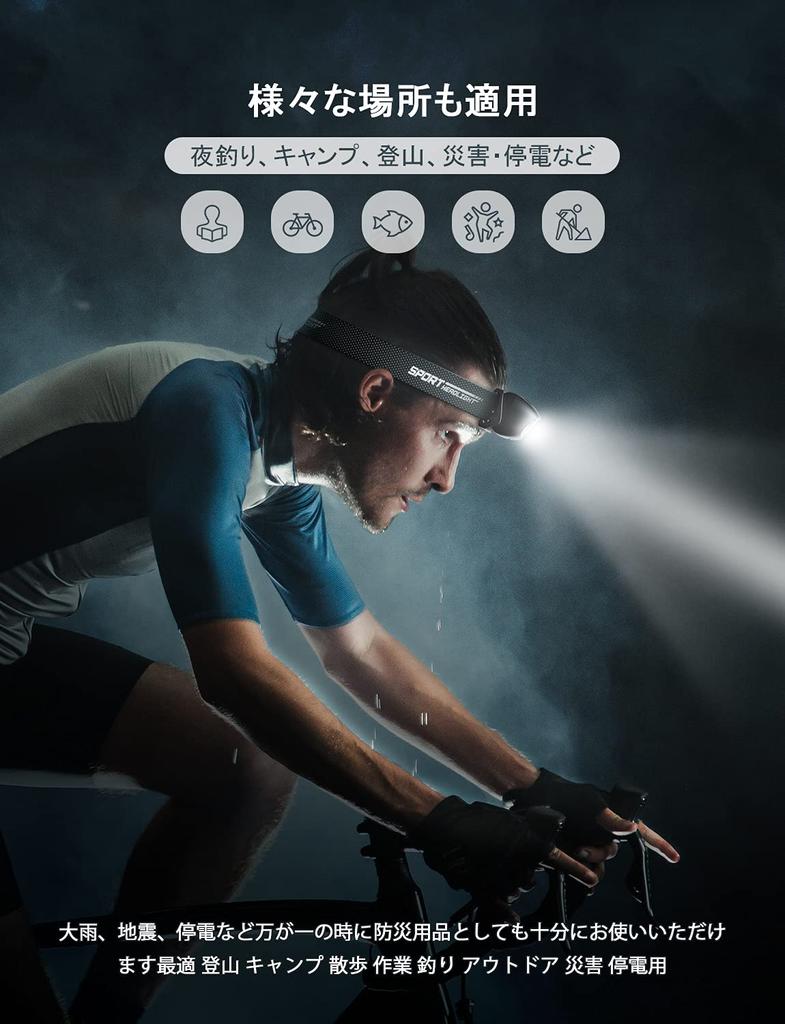 USB Высокая яркость светодиодов 5 лампочек Красный Белый SOS Голова Водонепроницаемый и угол Идеально подходит для ночного питания Маленький 40 г Ультра легкий головной фонарь,