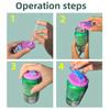 1set Four Colors Reusable Soft Drink Can Lid Can Be Used for Beverages, Juices and Soft Drinks Comes with A Straw Reusable Straw