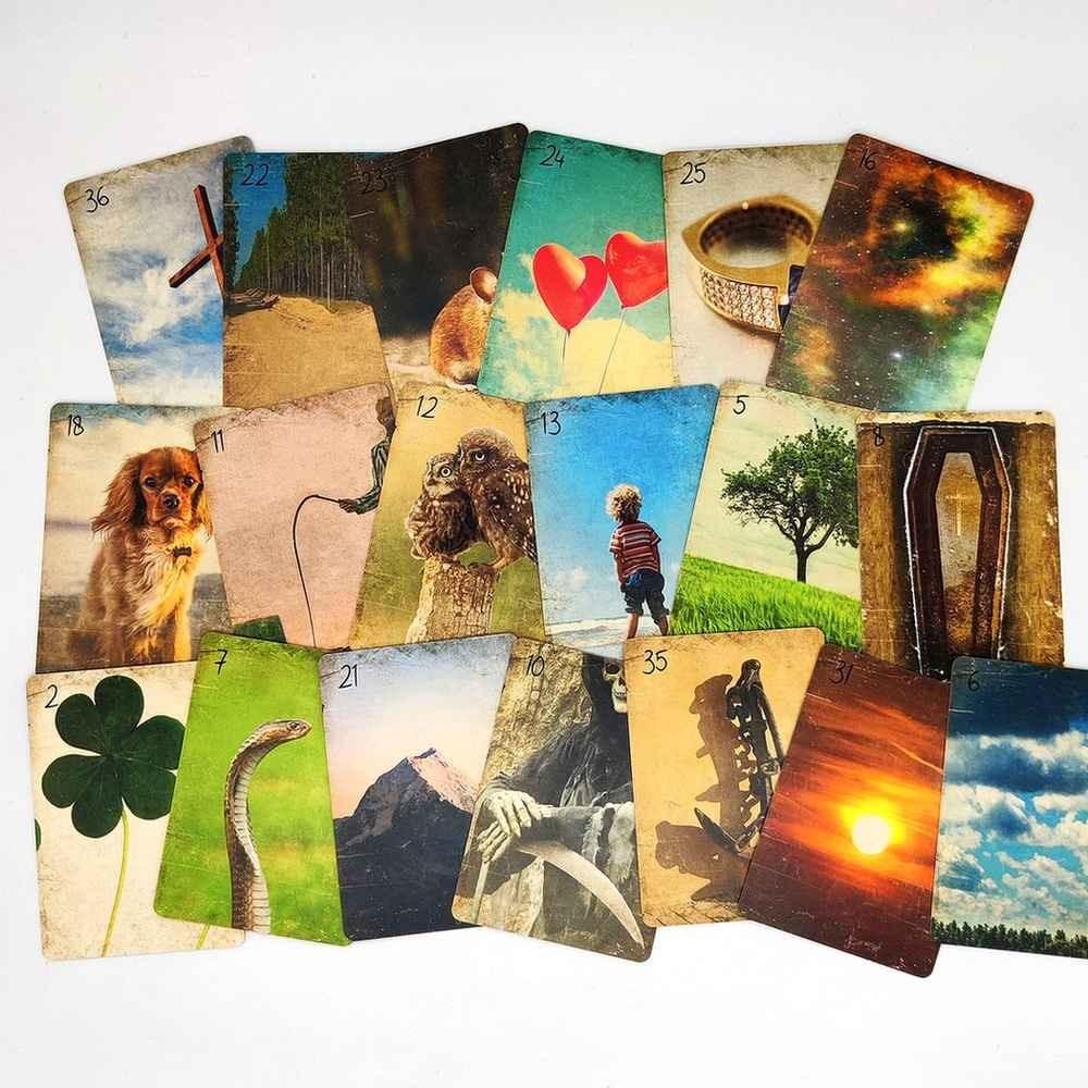 10,4*7,3 см, 36 шт. Карты, колода Брюма Ленорман, карты Таро