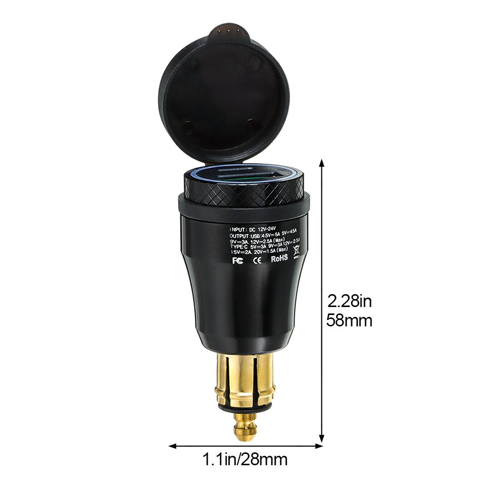 Vehicle Charging Universal For BMW Socket Ducati Car Charger QC3.0 USB Quick Charge Plug