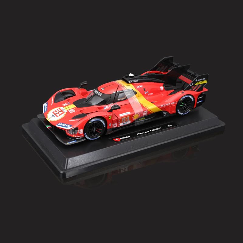 Bburago Ferrari 499P LMH Diecast Ferrari 499P WEC Prototype Racing Le Mans 24 Hours Hypercar Finished Perfect for and Appreciation 124 Car, Car,